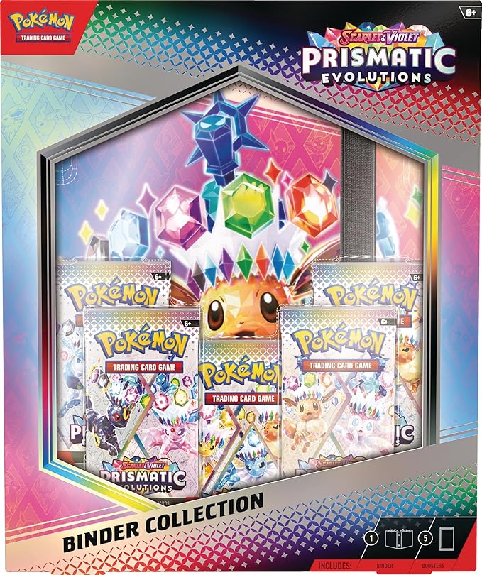 Scarlet & Violet Prismatic Evolutions Binder Collection (Binder with 378 Pockets & 5 Booster Packs)