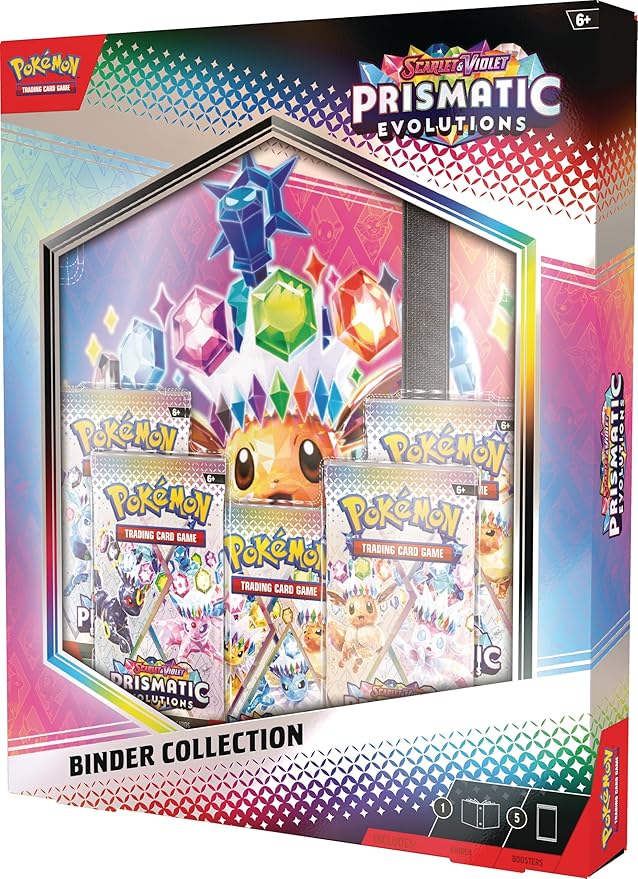 Scarlet & Violet Prismatic Evolutions Binder Collection (Binder with 378 Pockets & 5 Booster Packs)