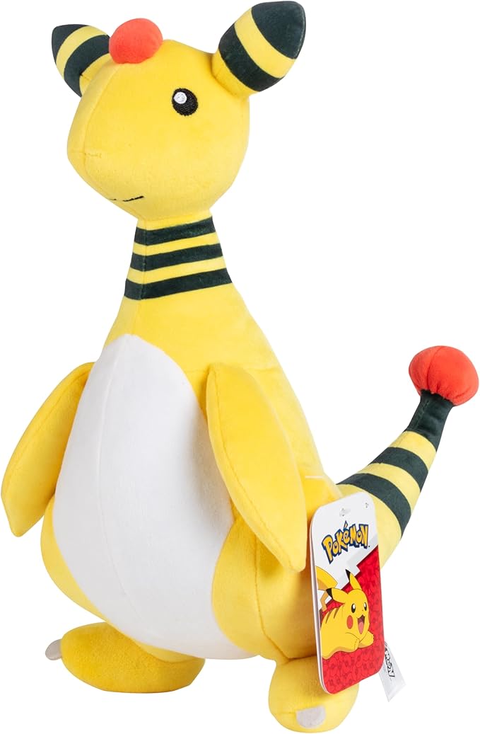 Ampharos Official Pokémon 12" 30cm Plushie Plush Soft Toy