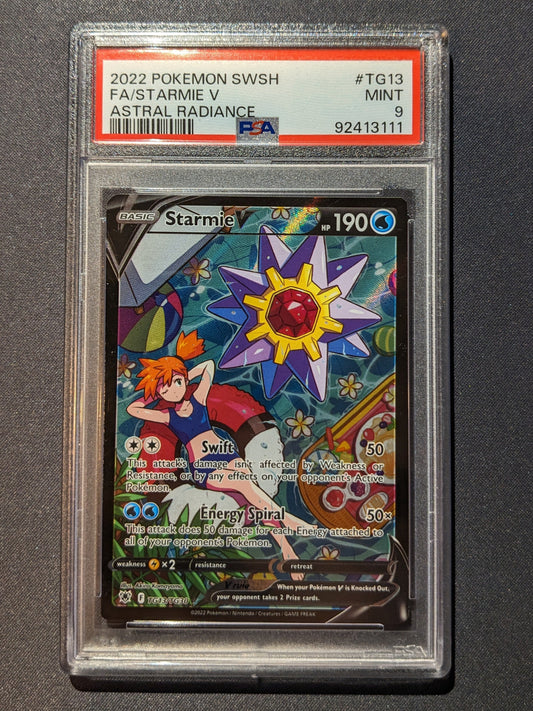 Astral Radiance TG13/TG30 Starmie V (Misty) Graded Pokémon Card MINT PSA 9